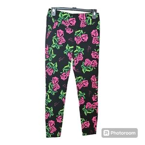 Betsey Johnson Tin Can Rose Floral Leggings